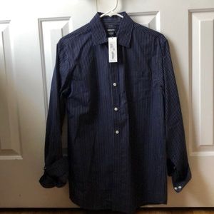 Claiborne Navy Button Up